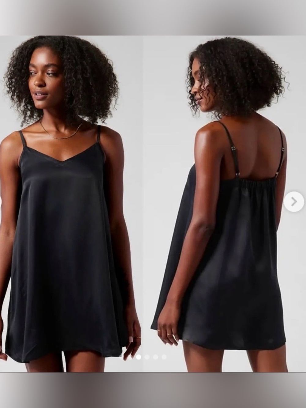 Athleta Women's Calm Cool Black Slip Dress Medium